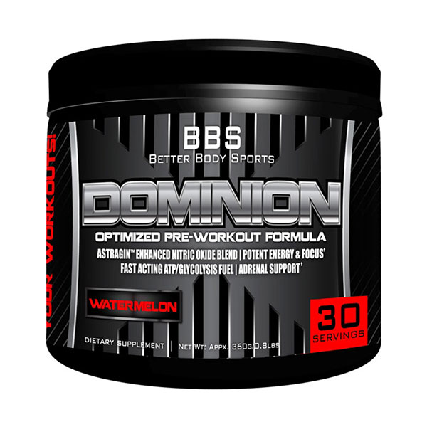 Better Body Sports (BBS) BBS Dominion, Optimized Pre-Workout Formula, 30 Servings, Better Body Sports