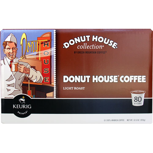 Green Mountain Coffee Donut House Coffee Light Roast, K-Cups for Keurig Brewers, 80 K-Cup Portion Packs, Green Mountain Coffee