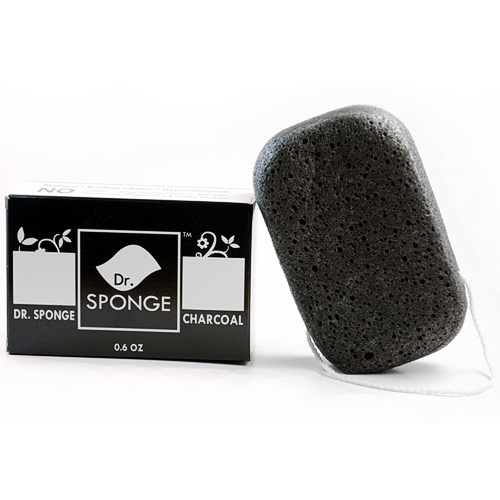 Dr. Sponge Dr. Sponge All Natural & Biodegradable Face & Body Cleansing Sponge, Charcoal, 0.6 oz