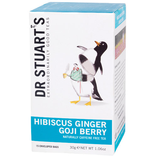 Dr. Stuart's Tea Dr. Stuart's Hibiscus, Ginger & Goji Berry Tea, 15 Tea Bags