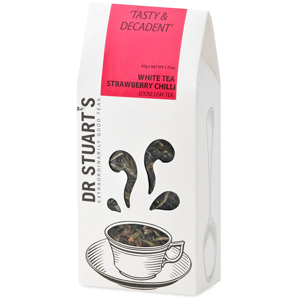 Dr. Stuart's Tea Dr. Stuart's White Tea Strawberry Chilli Loose Leaf Tea, 50 g