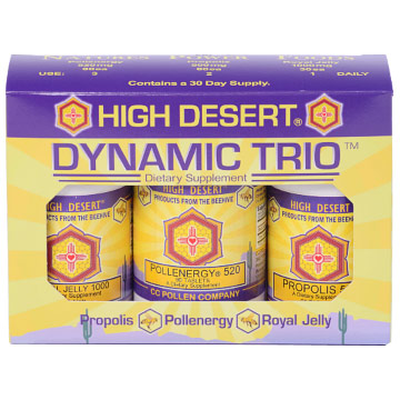 CC Pollen Company High Desert Dynamic Trio Tablets (Propolis, Pollenergy & Royal Jelly), 30 Day Supply, CC Pollen Company