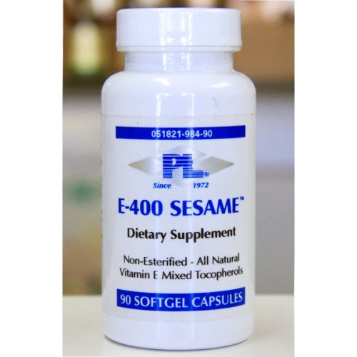 Progressive Laboratories E-400 Sesame, Vitamin E Mixed Tocopherols, 90 Softgel Capsules, Progressive Laboratories