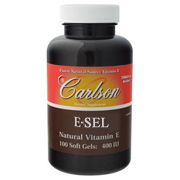 Carlson Laboratories E-Sel, Vitamin E 400 With Selenium 100 mcg, 100 softgels, Carlson Labs