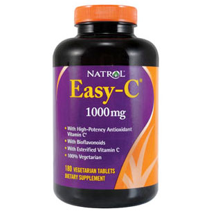 Natrol Easy-C 1000 mg with Bioflavonoids, 180 Vegetarian Tablets, Natrol