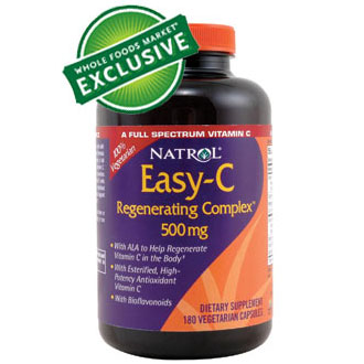 Natrol Easy-C Regenerating Complex 500 mg, 180 Vegetarian Capsules, Natrol