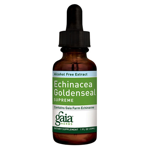 Gaia Herbs Echinacea Goldenseal Supreme Liquid, Alcohol Free, 1 oz, Gaia Herbs