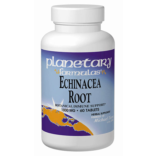Planetary Herbals Echinacea Root 1000mg 60 tabs, Planetary Herbals