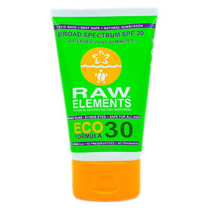 Raw Elements Eco Formula SPF 30+ Sunscreen Lotion, 3 oz, Raw Elements