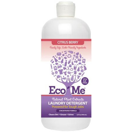 Eco-Me Eco-Me Laundry Detergent, Natural Plant Extracts, Citrus Berry, 32 oz