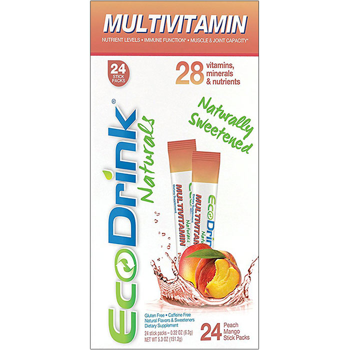 SGN Nutrition EcoDrink Daily Multivitamin Refill - Peach Mango, 30 Packs, SGN Nutrition