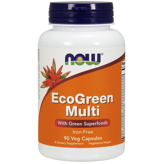 NOW Foods Eco-Green Multi Vitamin Vegetarian 90 Vcaps, NOW Foods