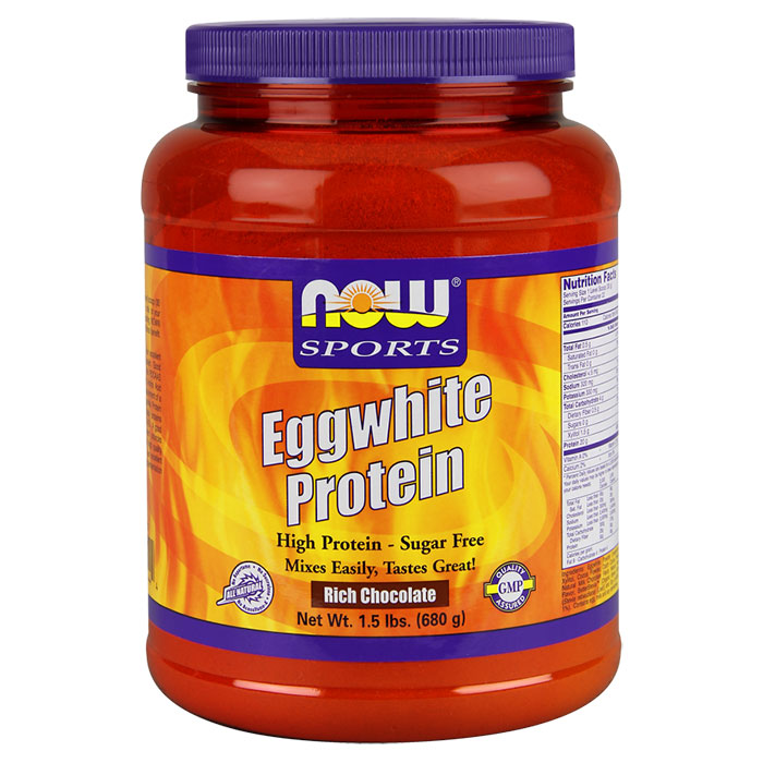 NOW Foods Eggwhite Protein, Rich Chocolate, 1.5 lb, NOW Foods