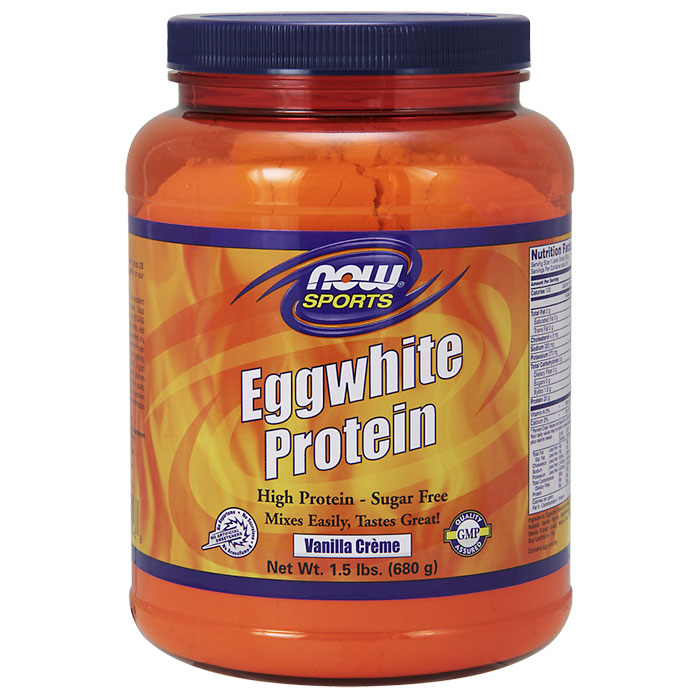 NOW Foods Eggwhite Protein, Vanilla Creme, 1.5 lb, NOW Foods