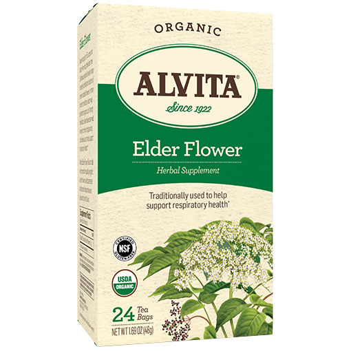Alvita Tea Elder Flower Tea Organic, 24 Tea Bags, Alvita Tea