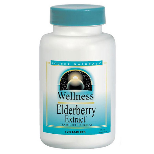 Source Naturals Elderberry Extract (Wellness Elderberry) 500mg 30 tabs from Source Naturals