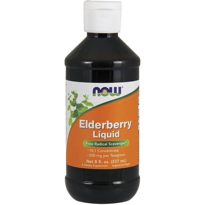 NOW Foods Elderberry Liquid 10:1 Concentrate, 8 oz, NOW Foods