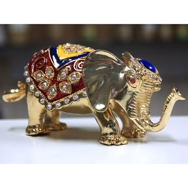 Jewelry Gift Box Elephant Gilt Jewelry Gift Box with Fine Crystals