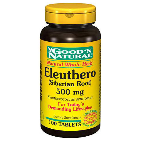 Good 'N Natural Eleuthero (Siberian Root) 500 mg, 100 Tablets, Good 'N Natural