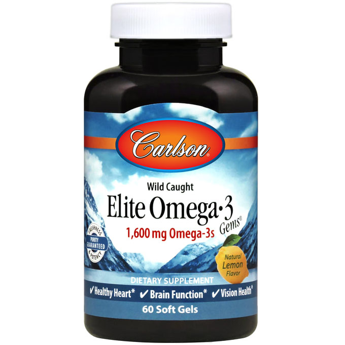 Carlson Laboratories Elite Omega-3 Gems Fish Oil, 240 Softgels, Carlson Labs