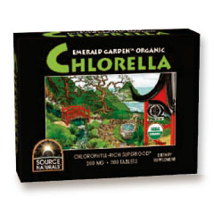 Source Naturals Emerald Garden Organic Chlorella 200 mg Box, 300 Tablets, Source Naturals