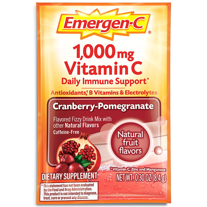 Alacer/Emergen C Emergen-C Cranberry Pomegranate, 30 Packets, Alacer Emer'gen-C