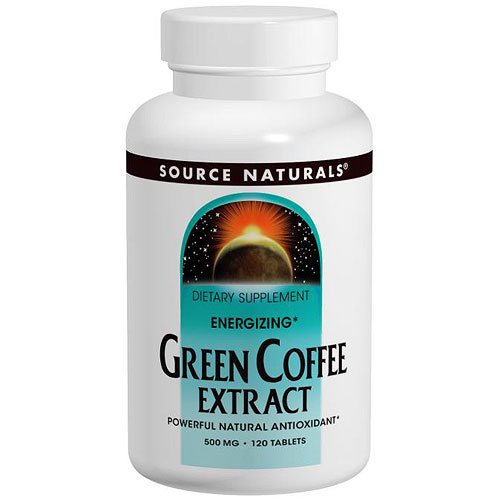 Source Naturals Energizing Green Coffee Extract 500 mg, 30 Tablets, Source Naturals