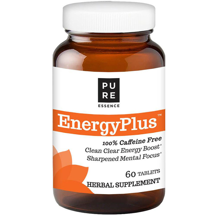 Pure Essence Labs EnergyPlus, Lasting Energy for Body & Mind, 60 Tablets, Pure Essence Labs