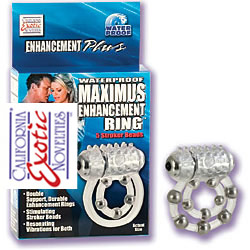 California Exotic Novelties Waterproof Maximus Enhancement Ring - 10 Stroker Beads, California Exotic Novelties