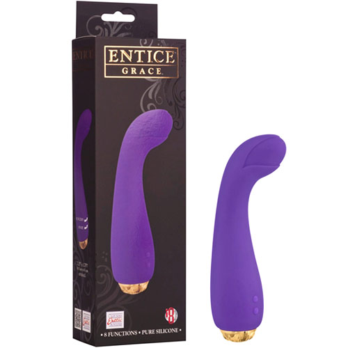 California Exotic Novelties Entice Grace Massager Vibrator, Purple, California Exotic Novelties