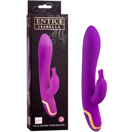 California Exotic Novelties Entice Isabella Rabbit Vibrator, Raspberry, California Exotic Novelties