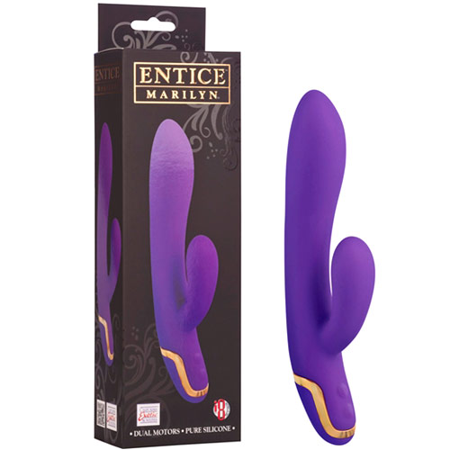 California Exotic Novelties Entice Marilyn Rabbit Vibrator, Purple, California Exotic Novelties