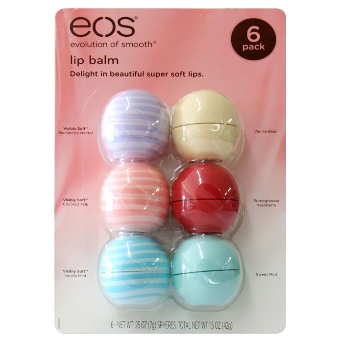 EOS EOS Organic Smooth Sphere Lip Balm, 6 Pack