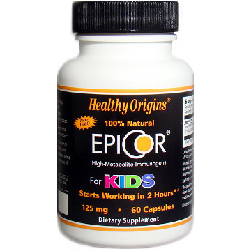 Healthy Origins EpiCor for Kids, 125 mg, 60 Capsules, Healthy Origins