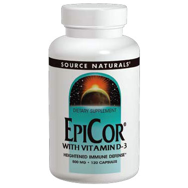 Source Naturals EpiCor with Vitamin D-3 (Heightened Immune Defense) 120 Capsules, Source Naturals