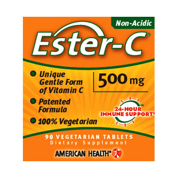 American Health Ester-C 500 mg, 90 Vegitabs, American Health
