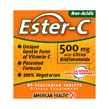 American Health Ester-C 500 mg with Citrus Bioflavonoids, 90 Vegitabs, American Health