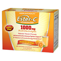 American Health Ester-C Effervescent Powder, Natural Orange Flavor, 21 Packets, American Health