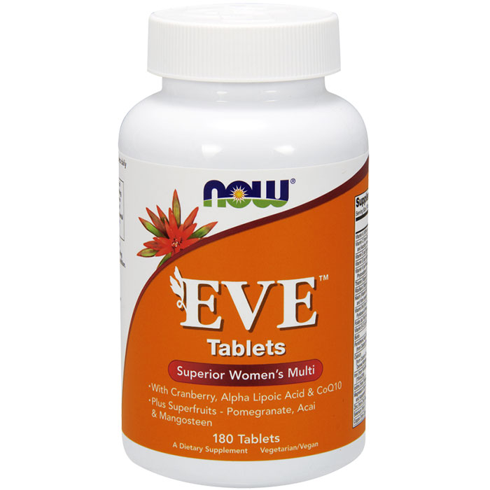 NOW Foods Eve Women's Multiple Vitamins, Female Multivitamin, 180 Tablets, NOW Foods