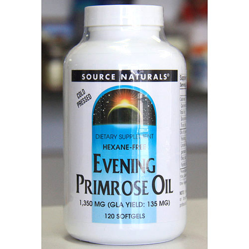 Source Naturals Evening Primrose Oil 1300 mg (GLA 117 mg) Hexane-Free, 120 Softgels, Source Naturals