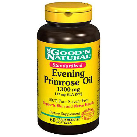 Good 'N Natural Evening Primrose Oil 1300 mg, 117 mg GLA (9%), 60 Softgels, Good 'N Natural