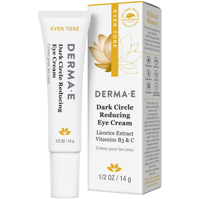 Derma-E Skin Care Evenly Radiant Dark Circle Eye Creme, 0.5 oz, Derma-E Skin Care