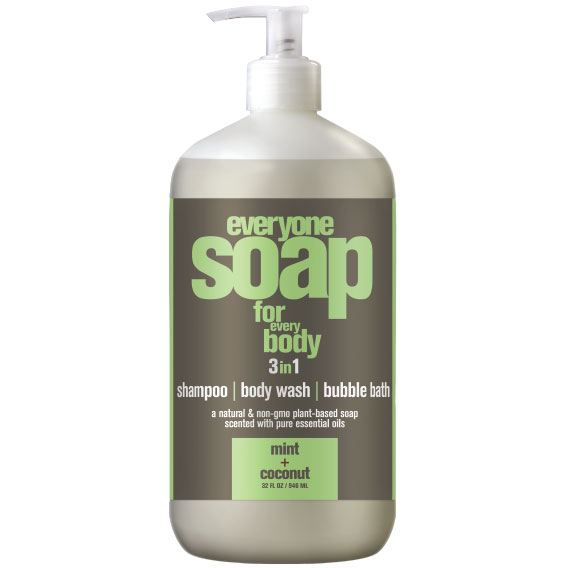 EO Products Everyone 3-In-1 Soap Liquid - Mint & Coconut, 32 oz, EO Products