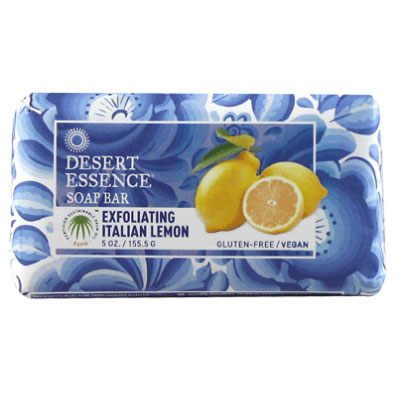 Desert Essence Exfoliating Italian Lemon Soap Bar, 5 oz, Desert Essence