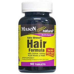 Mason Natural Extra Strength Hair Formula, 90 Tablets, Mason Natural