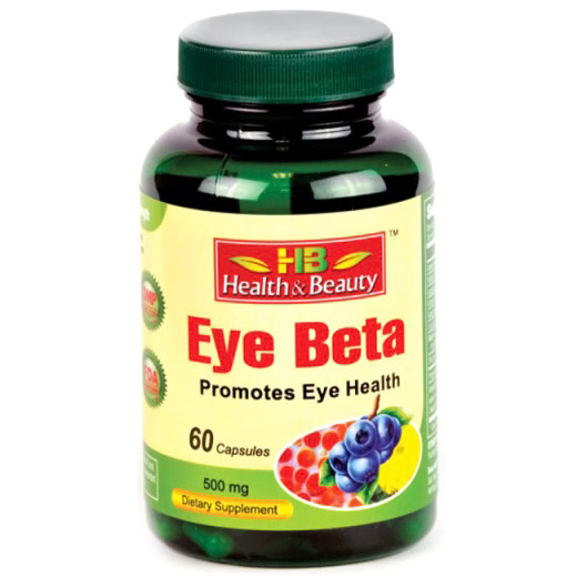 Health & Beauty Group Inc Eye Beta, With Astaxanthin, Bilberry & Lutein, 60 Capsules, Health & Beauty Group Inc