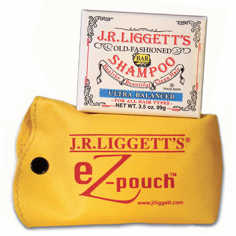 J.R. Liggett's eZ-Pouch with 3.5 oz Ultra Balanced Bar Shampoo, Travel Pouch Kit, J.R. Liggett's