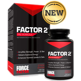 Force Factor Factor 2, Pre-Workout Nitric Oxide Booster, 120 Capsules, Force Factor