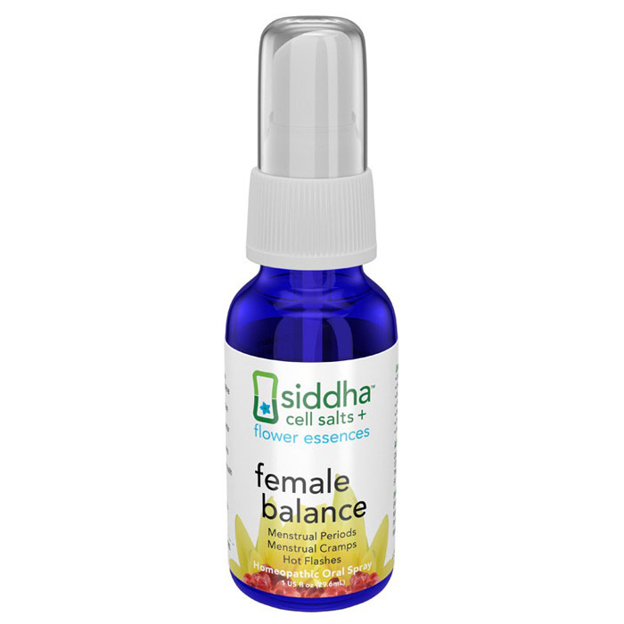 Sidda Flower Essences Female Balance, Homeopathic Oral Spray, 1 oz, Sidda Flower Essences