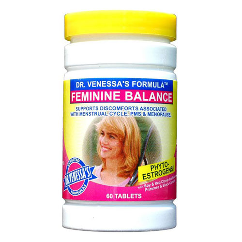 Dr. Venessa's Formulas Feminine Balance, 60 Tablets, Dr. Venessa's Formulas
